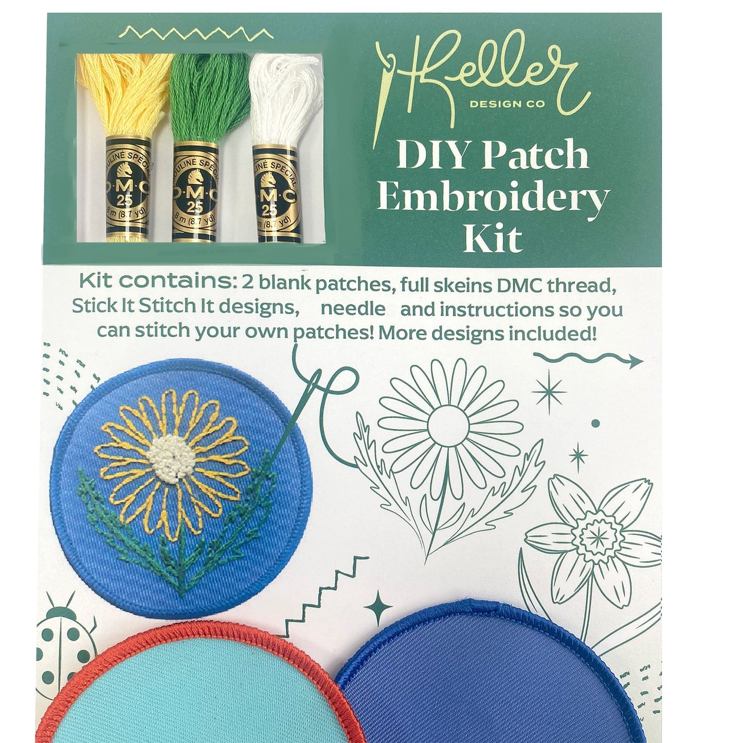DIY Embroidery Patch Kit-Floral Pack - PREORDER!