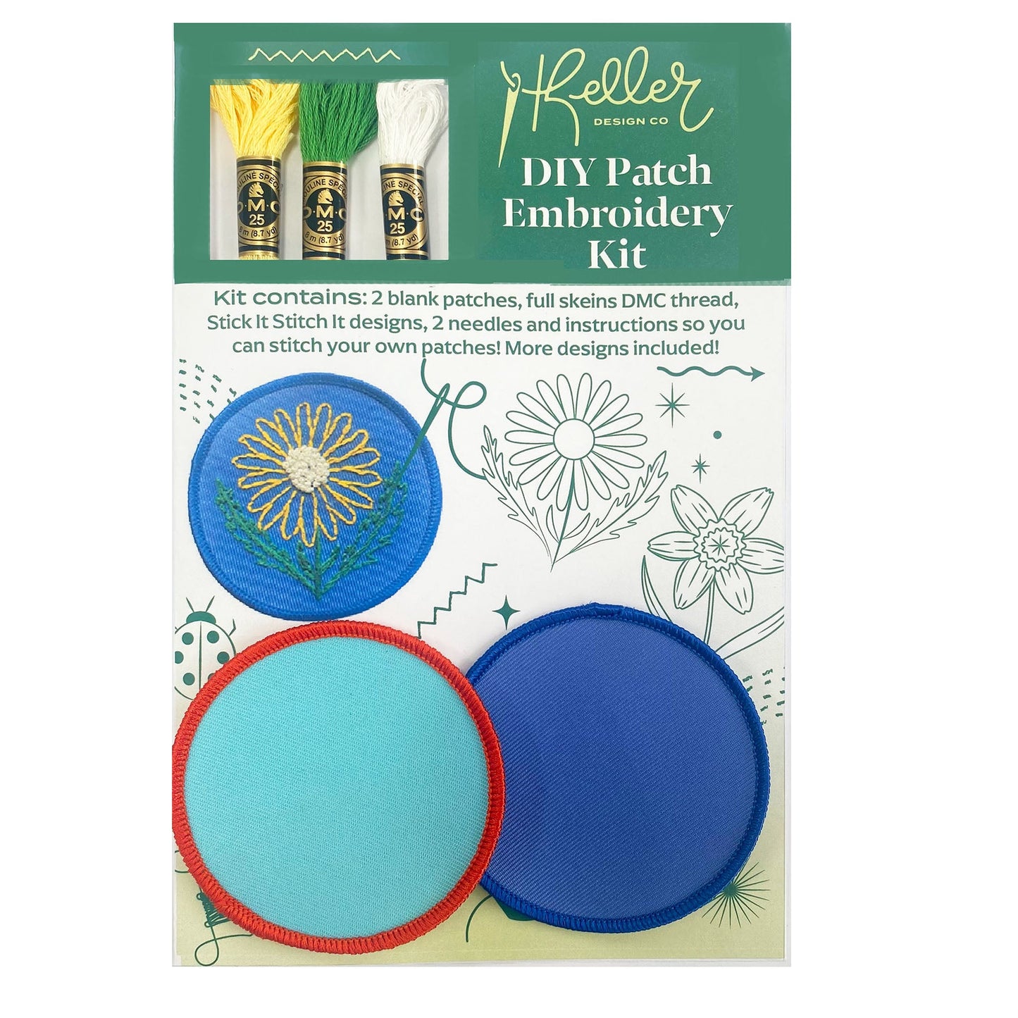 DIY Embroidery Patch Kit-Floral Pack - PREORDER!