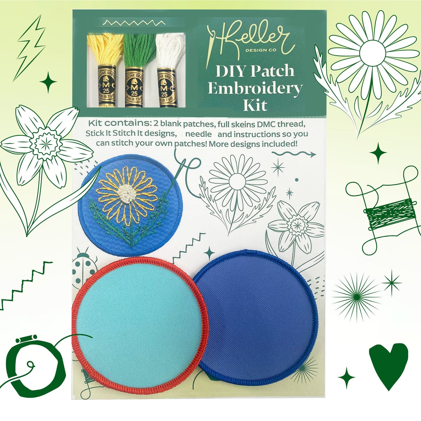 DIY Embroidery Patch Kit-Floral Pack - PREORDER!