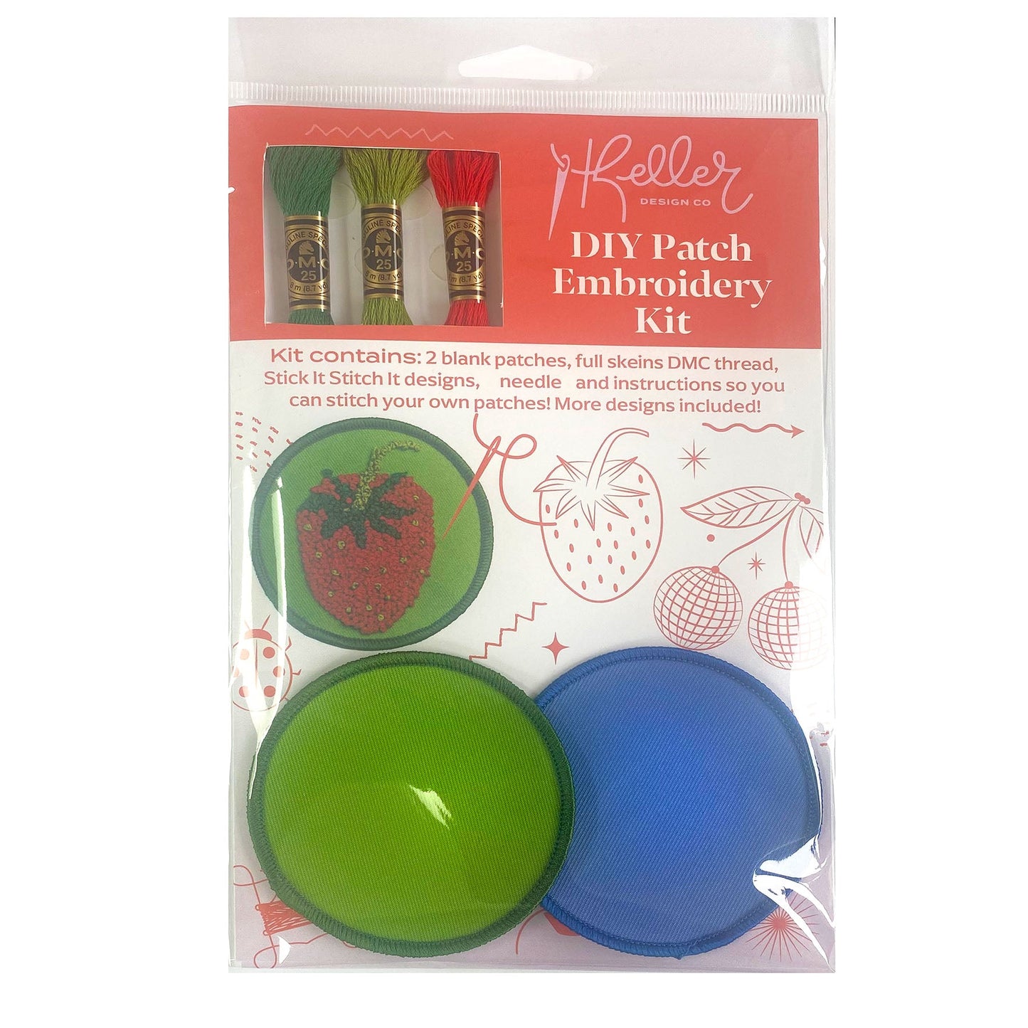 DIY Embroidery Patch Kit-Red Fruits Pack - PREORDER!