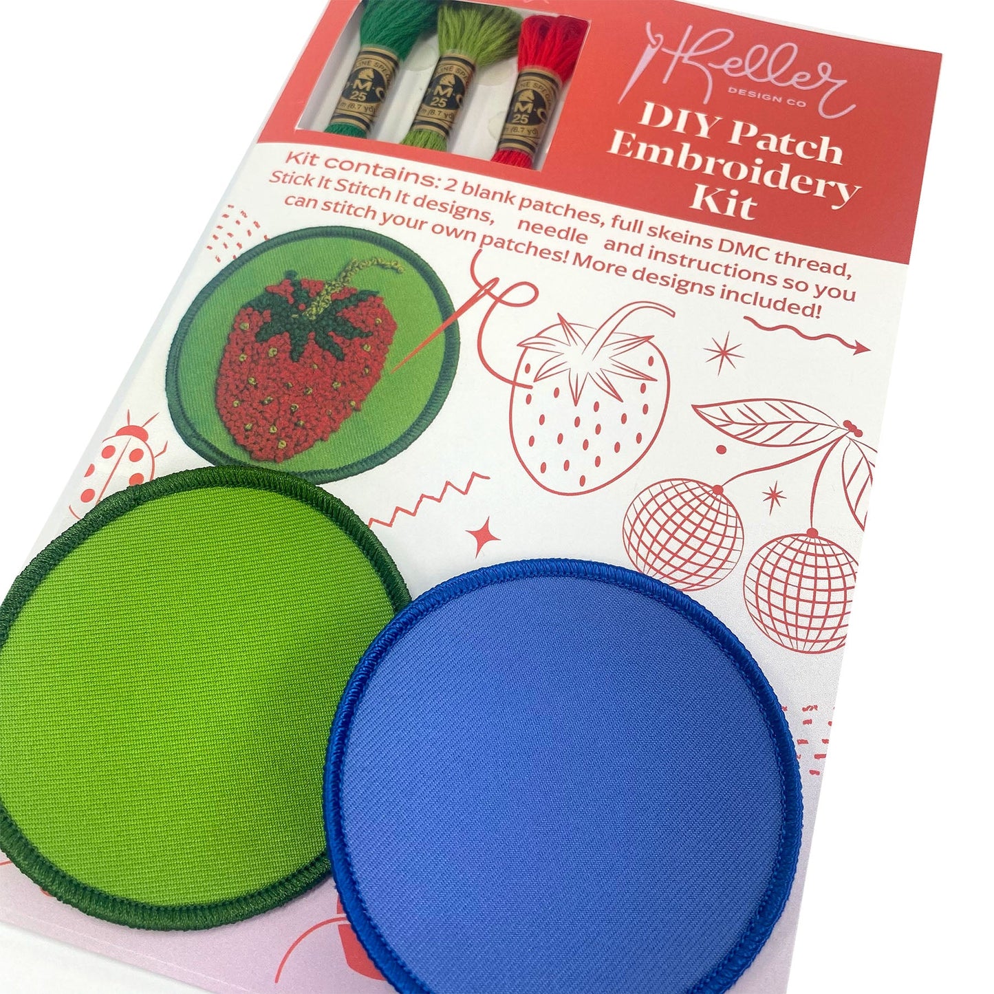 DIY Embroidery Patch Kit-Red Fruits Pack - PREORDER!