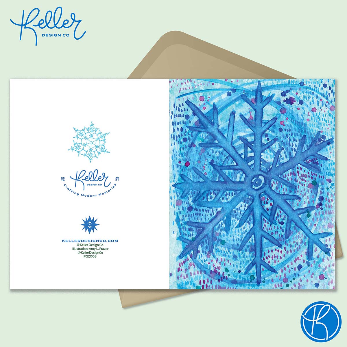 Let It Snow Snowflake 1 Greeting Card-Wholesale