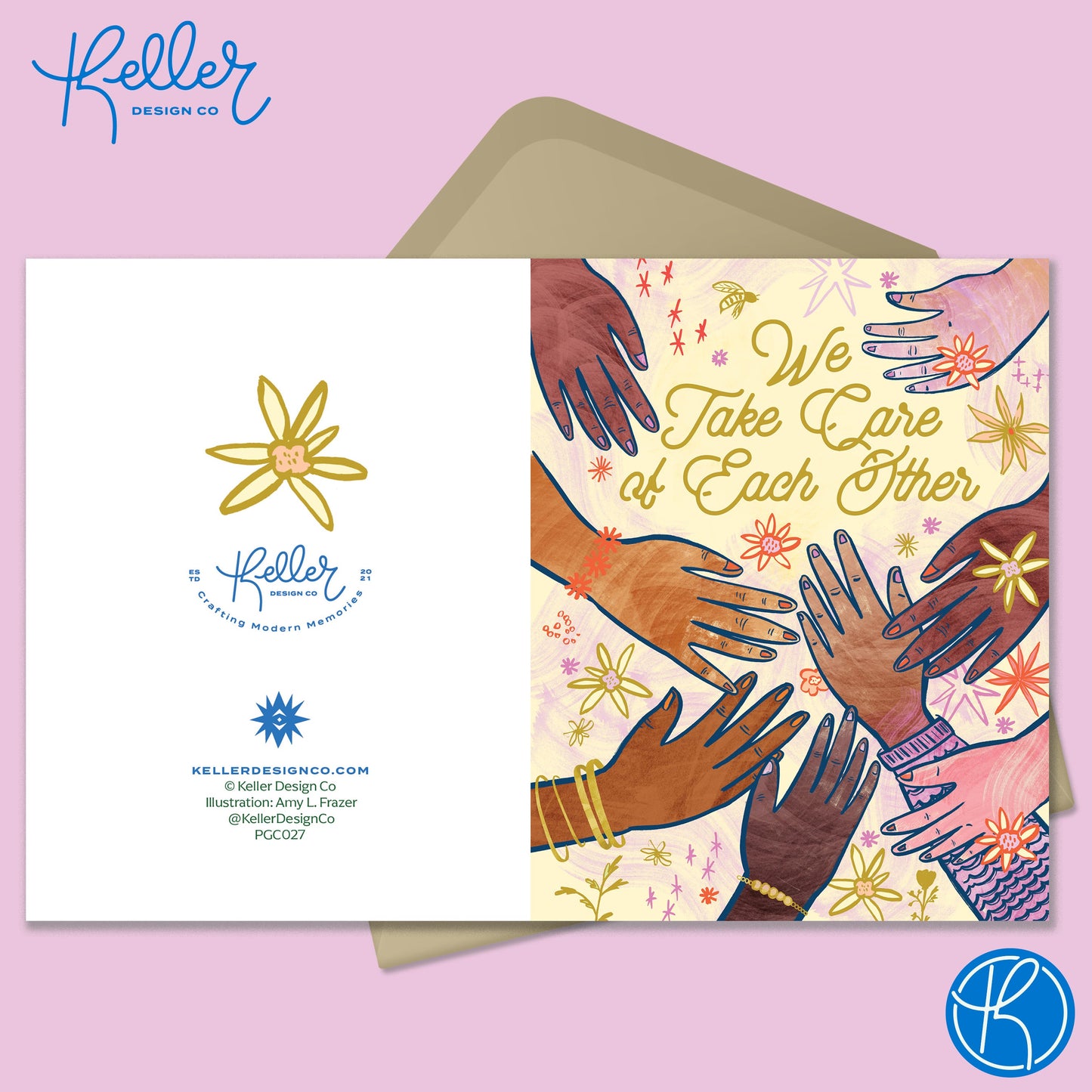 We Take Care of Each Other (Gold Foil) Greeting Card-Wholesale
