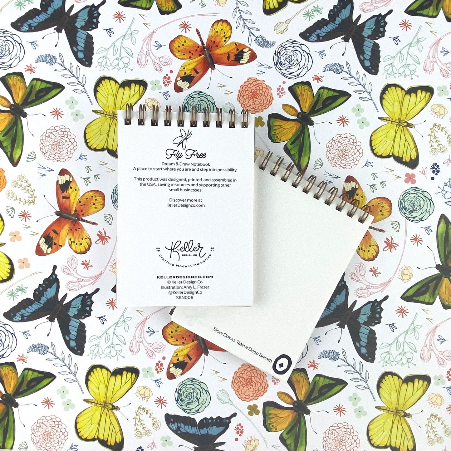 Butterflies She Flies-3.5”x5” Little Ideas Spiral Bound Notebook-Wholesale
