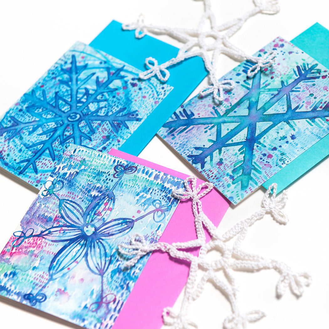 Let It Snow Snowflake 1 Greeting Card-Wholesale