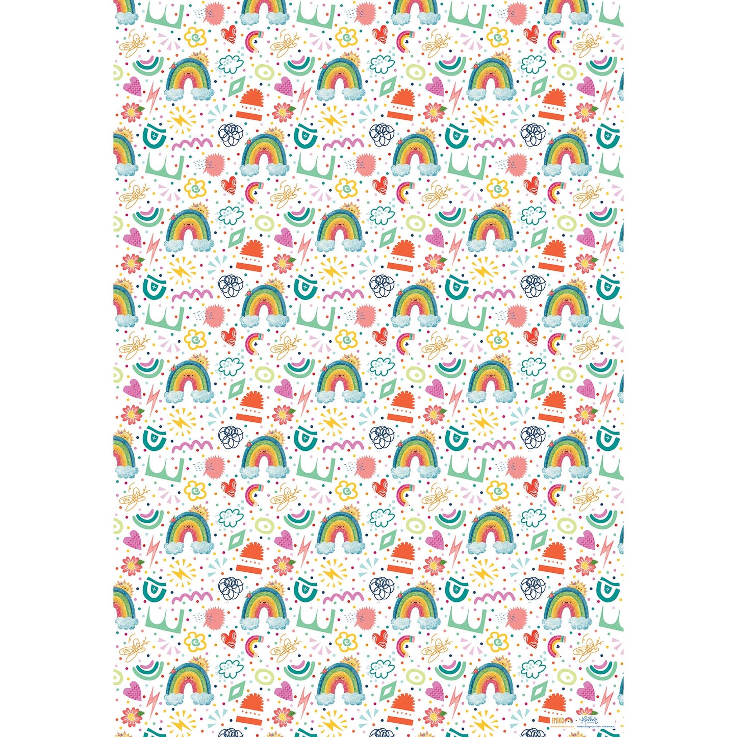 Emiko Rainbow Mix Gift Wrap-3 Sheets-Wholesale