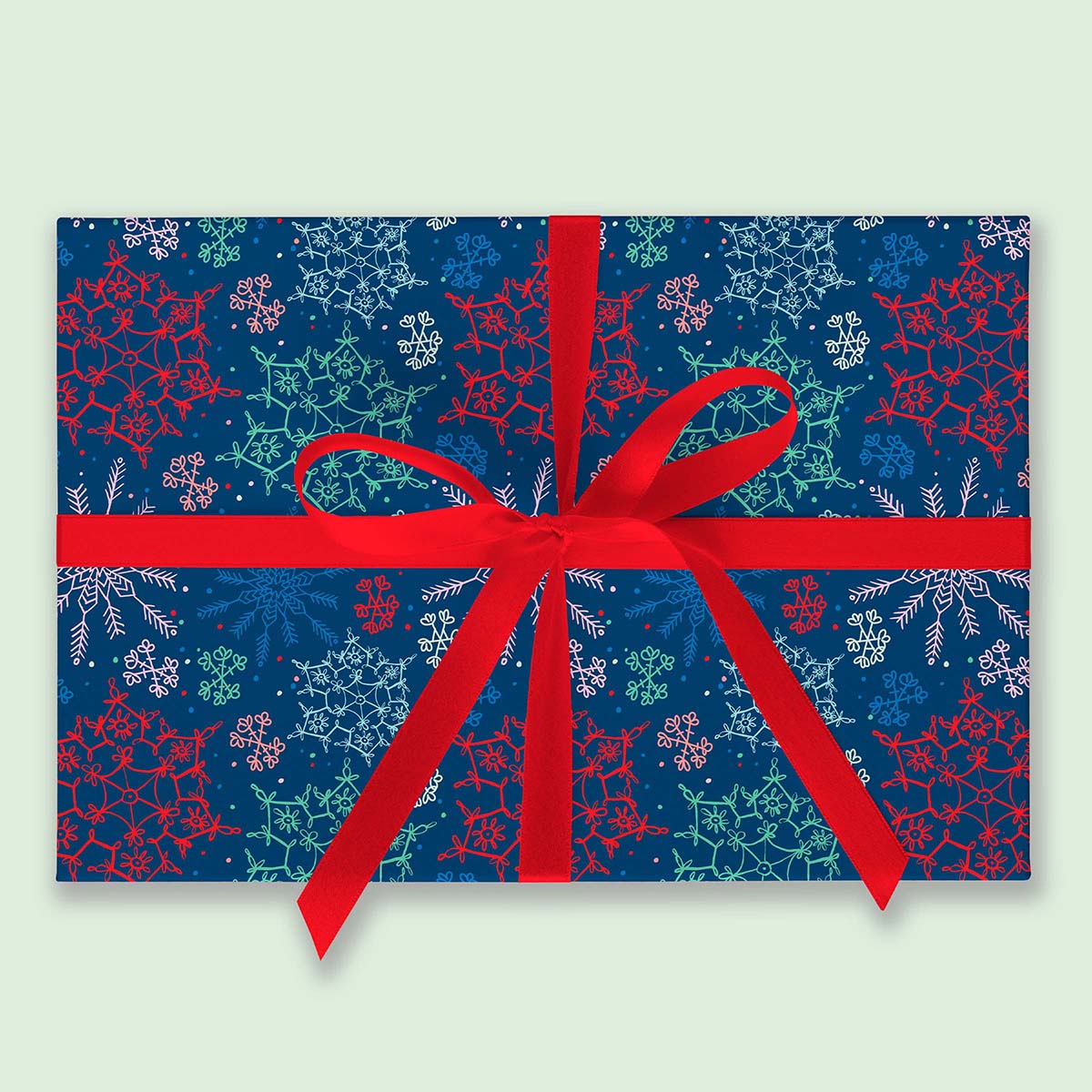 Let it Snow-Navy Gift Wrap-3 Sheets-Wholesale