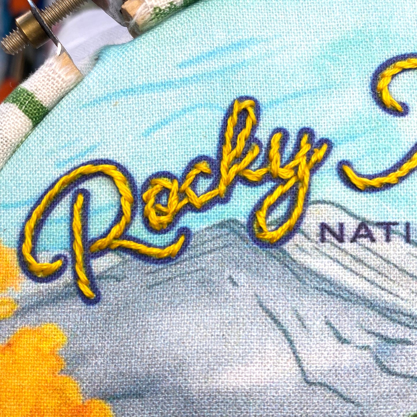 Rocky Mountain National Park Hand Embroidery Craft Kit