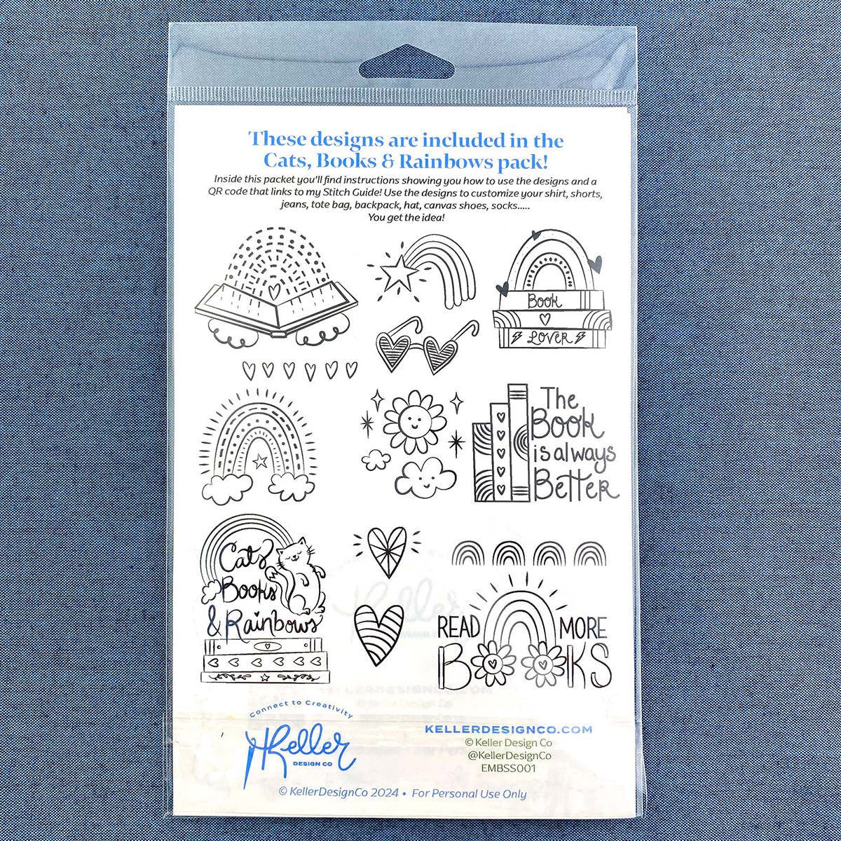 Stick and Stitch Water Soluble Stabillizer DIY Embroidery patterns for crafters kit.