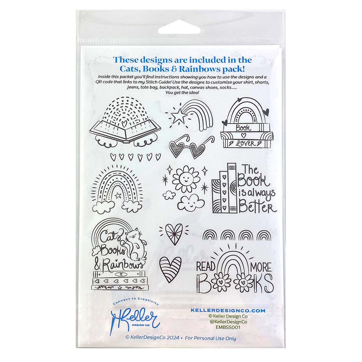 Stick and Stitch Water Soluble Stabillizer DIY Embroidery patterns for crafters kit.