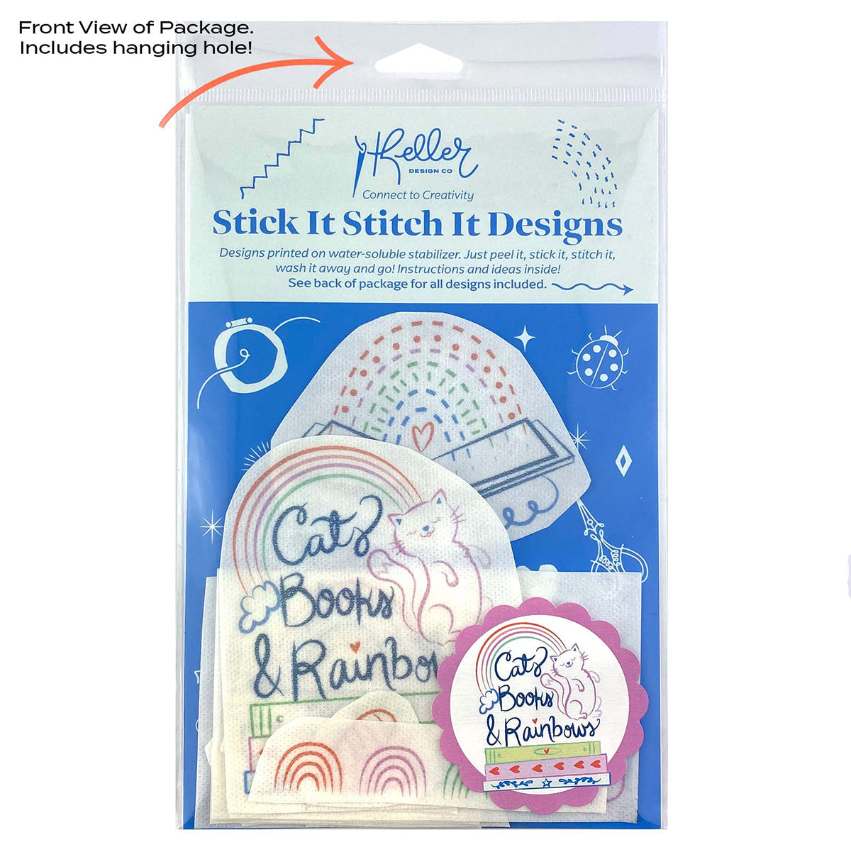 Stick and Stitch Water Soluble Stabillizer DIY Embroidery patterns for crafters kit.