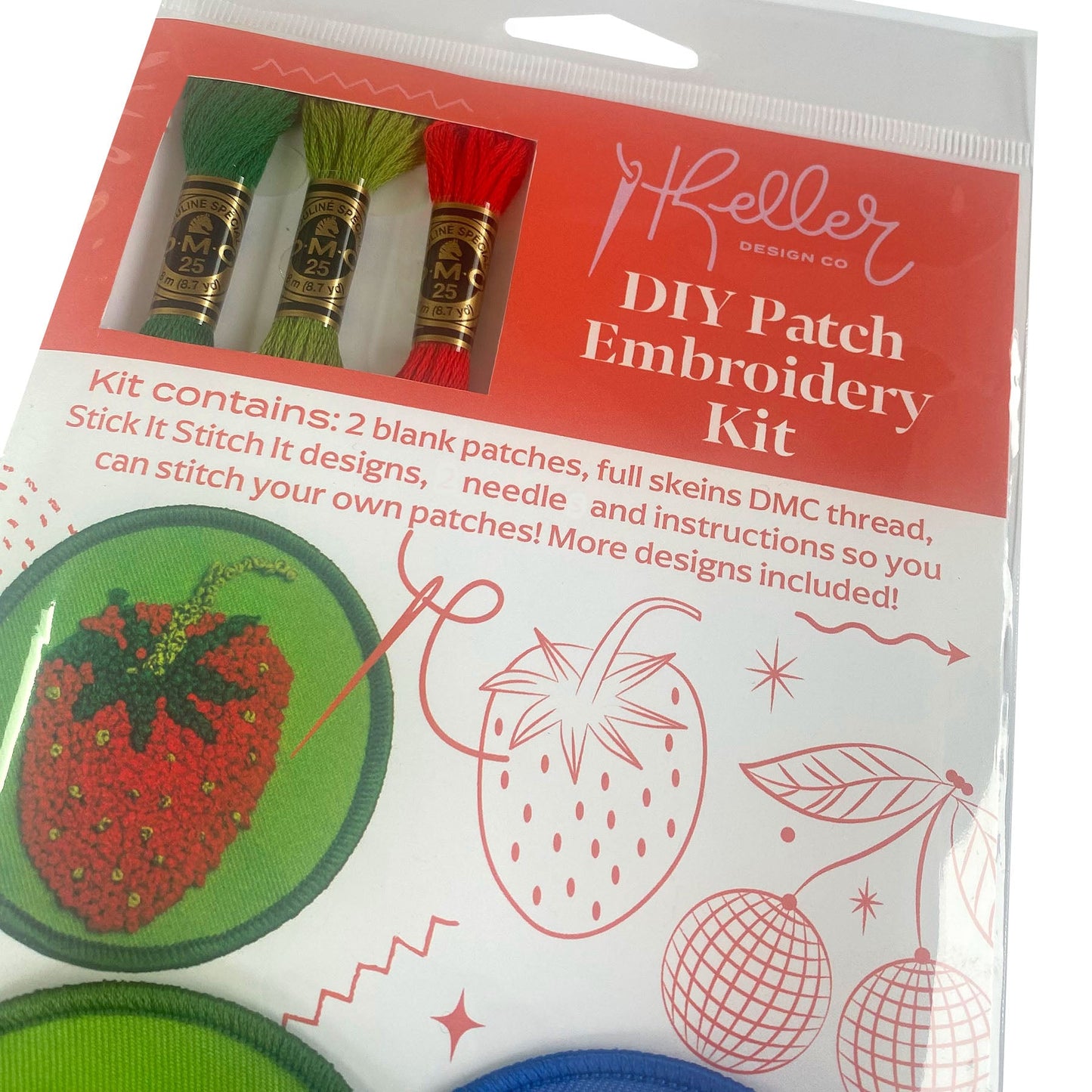 DIY Embroidery Patch Kit-Red Fruits Pack - PREORDER!
