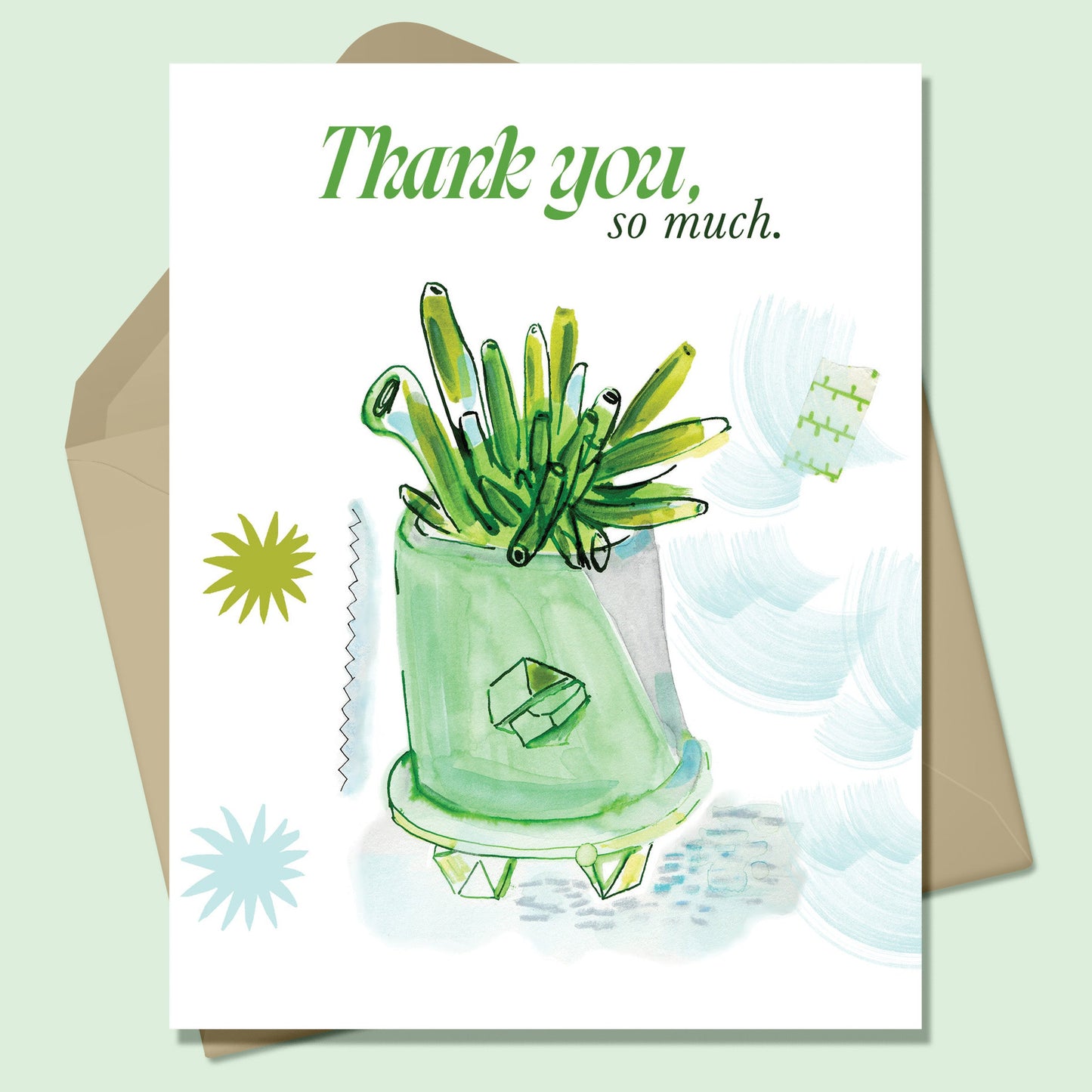 Thank You Succulent Greeting Card