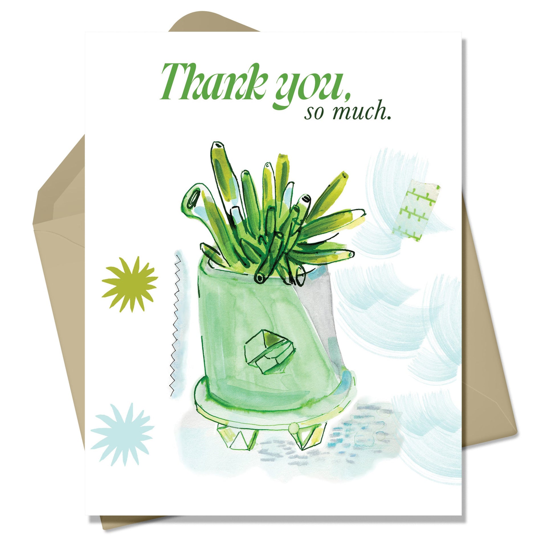 succulent birthday puns Thank You Succulent Greeting Card – kellerdesignco-wholesale.com