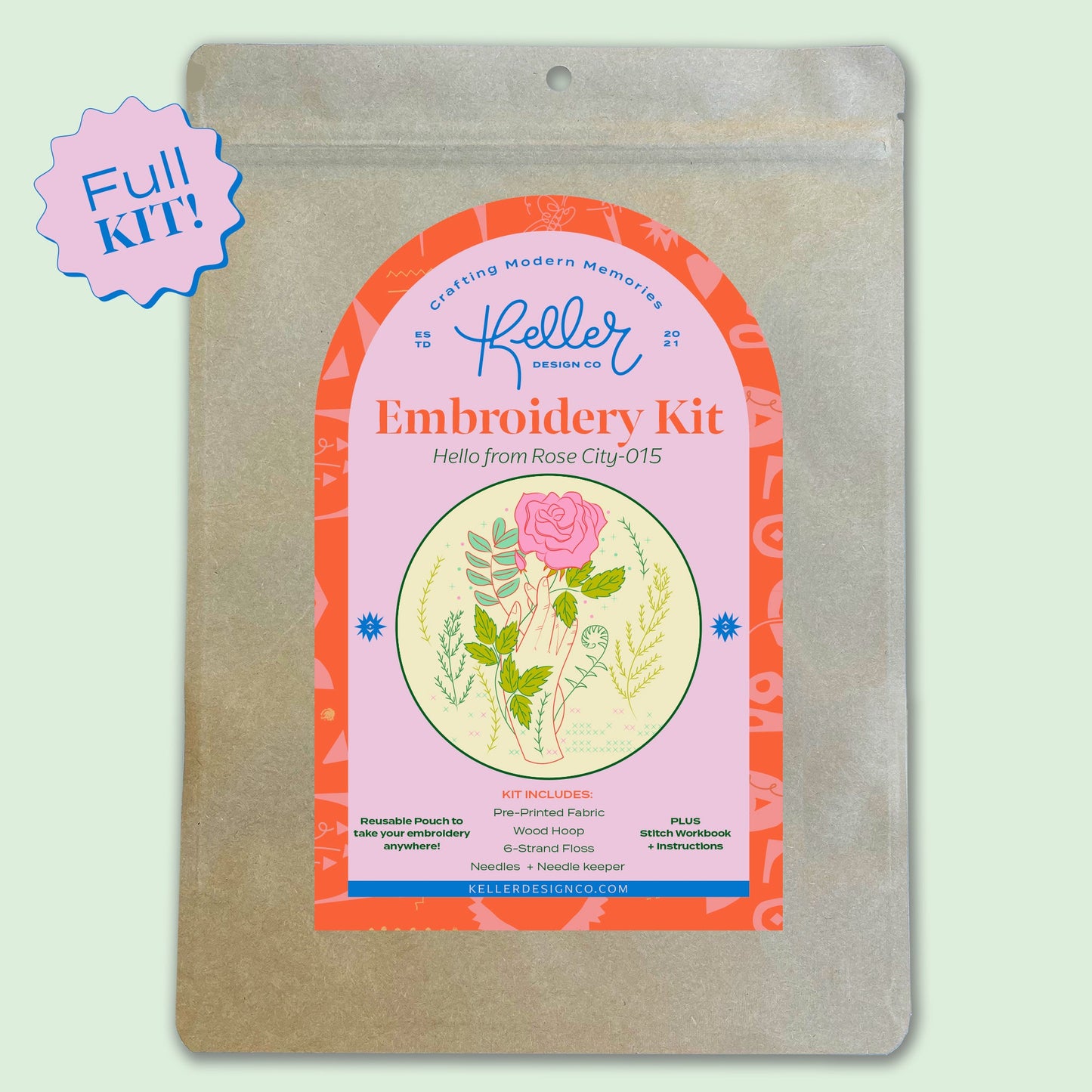 Hello From Rose City Embroidery Kit-Wholesale
