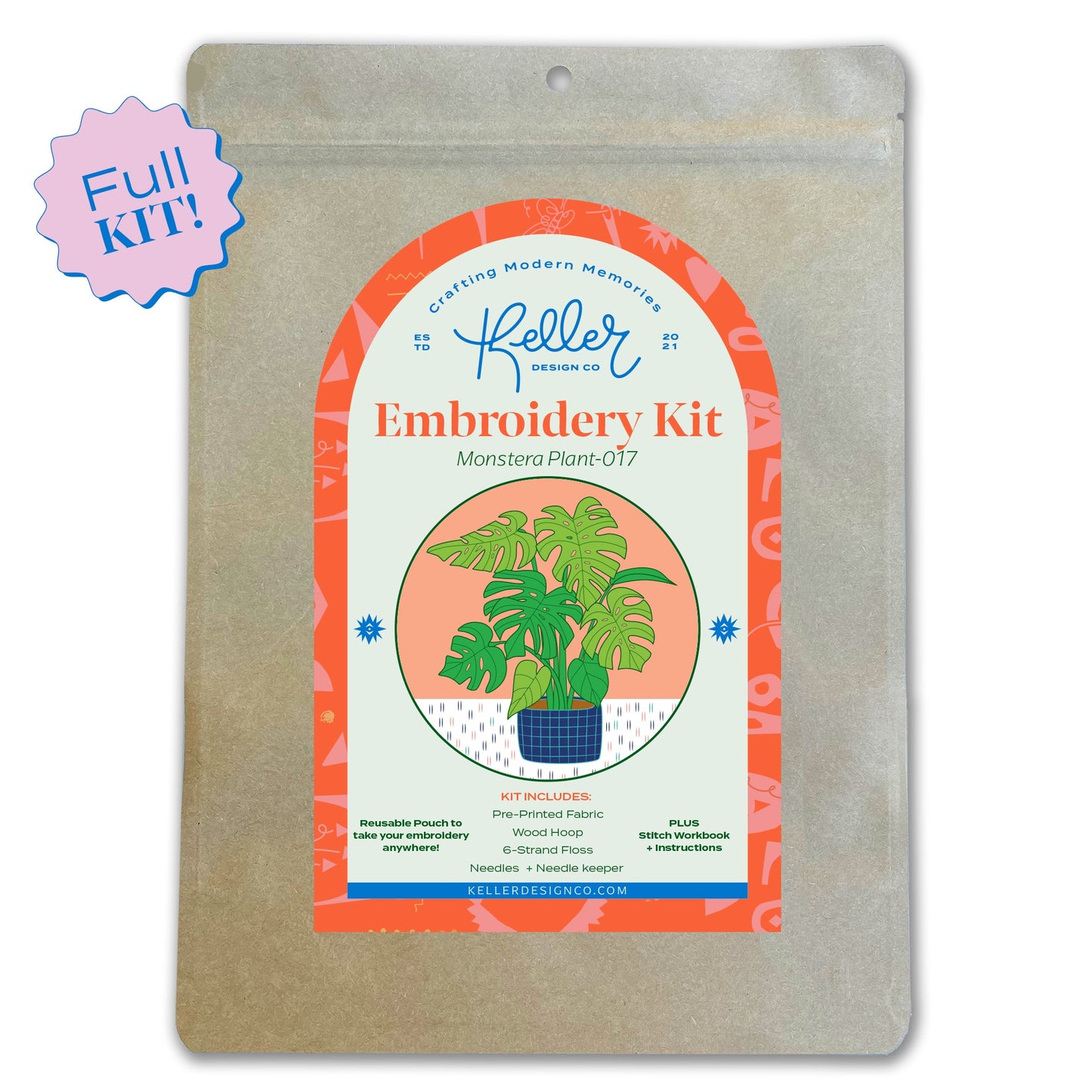 Monstera Plant Embroidery Kit-Wholesale