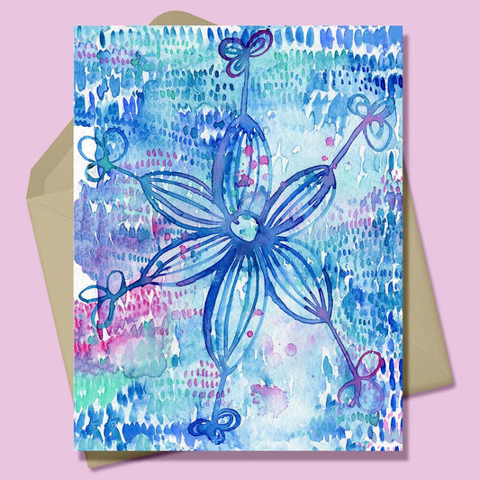 Let It Snow Snowflake 2 Greeting Card-Wholesale