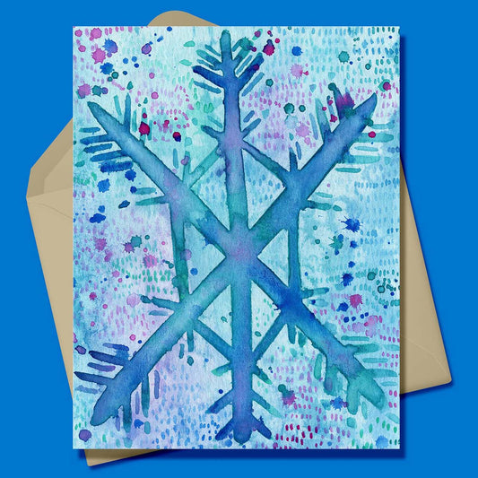 Let It Snow Snowflake 3 Greeting Card-Wholesale