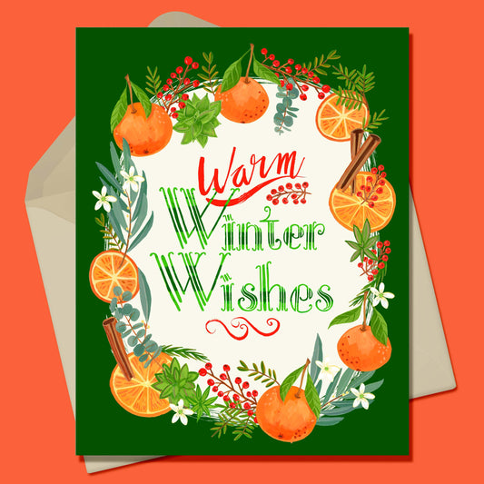 Warm Winter Wishes Greeting Card-Wholesale