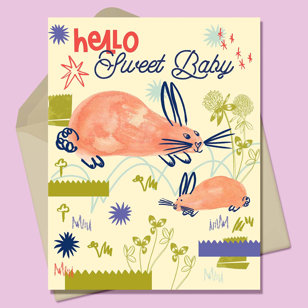 Hello Sweet Baby Greeting Card-Wholesale