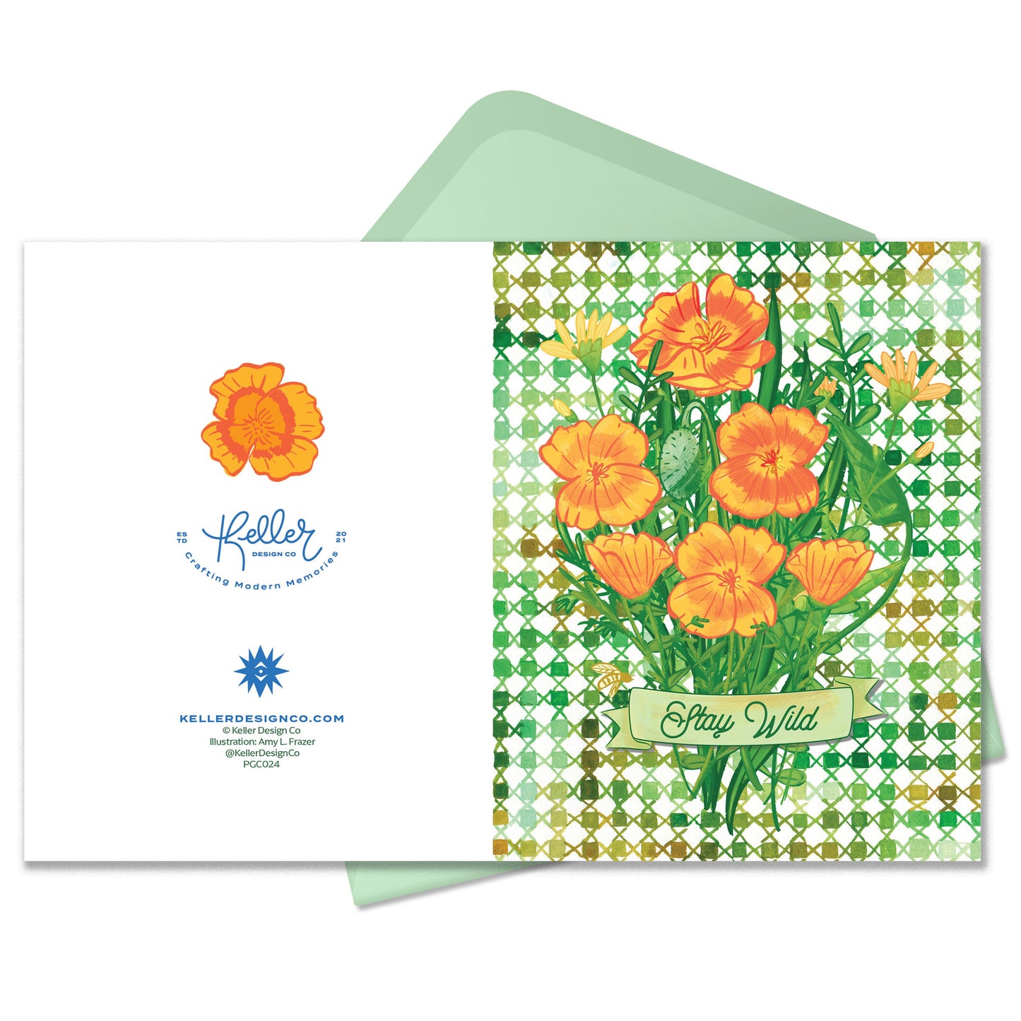 Stay Wild Poppy Bouquet Greeting Card