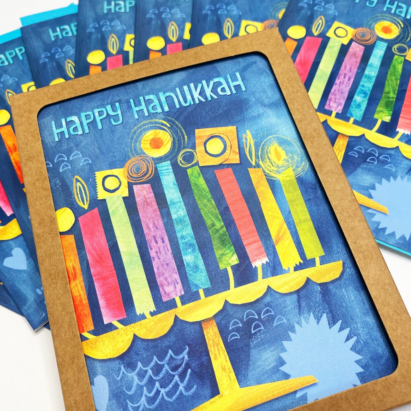 Boxed Set of 8 Cards-Happy Hanukkah Greeting Cards-Wholesale