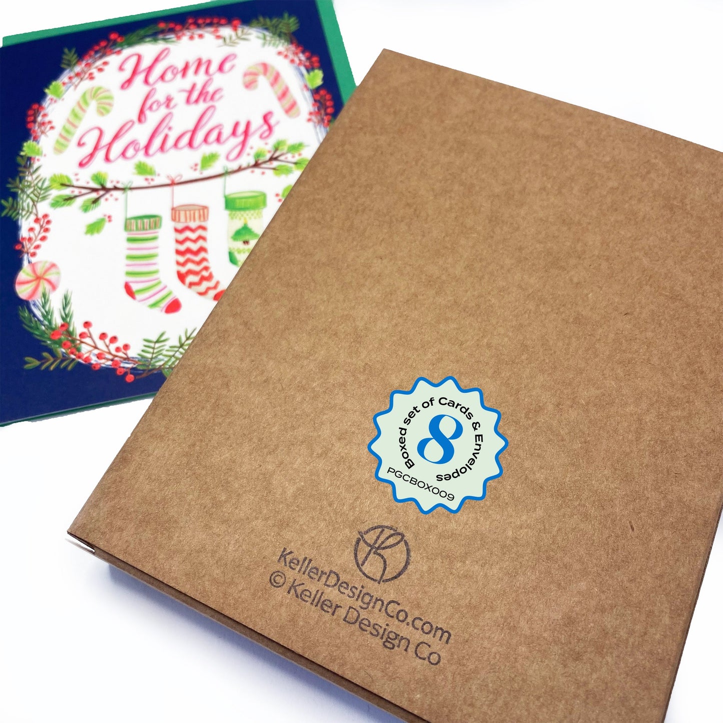 Boxed Set of 8 Cards-Home for the Holidays Greeting Cards-Wholesale