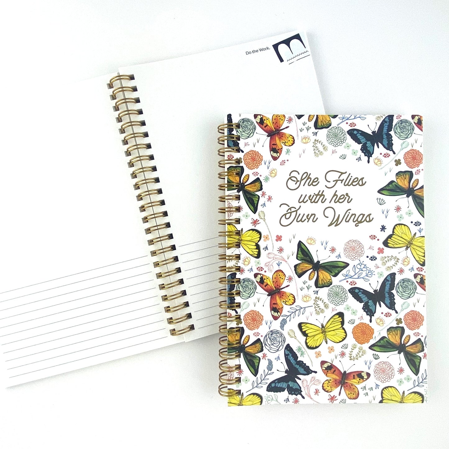 Butterflies- She Flies-5.5”x8” Big Ideas Spiral Bound Notebook-Wholesale
