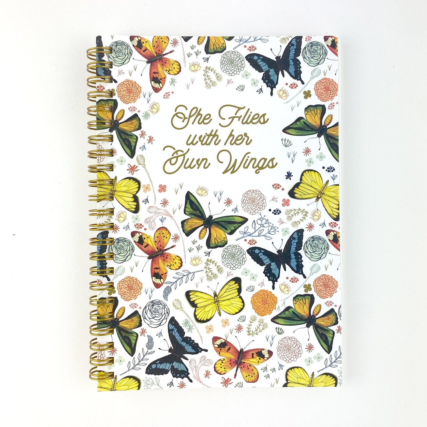 Butterflies- She Flies-5.5”x8” Big Ideas Spiral Bound Notebook-Wholesale