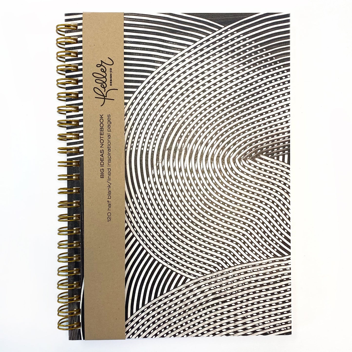 Curves Ahead: Black No.1-5.5”x8”- Big Ideas Spiral Bound Notebook