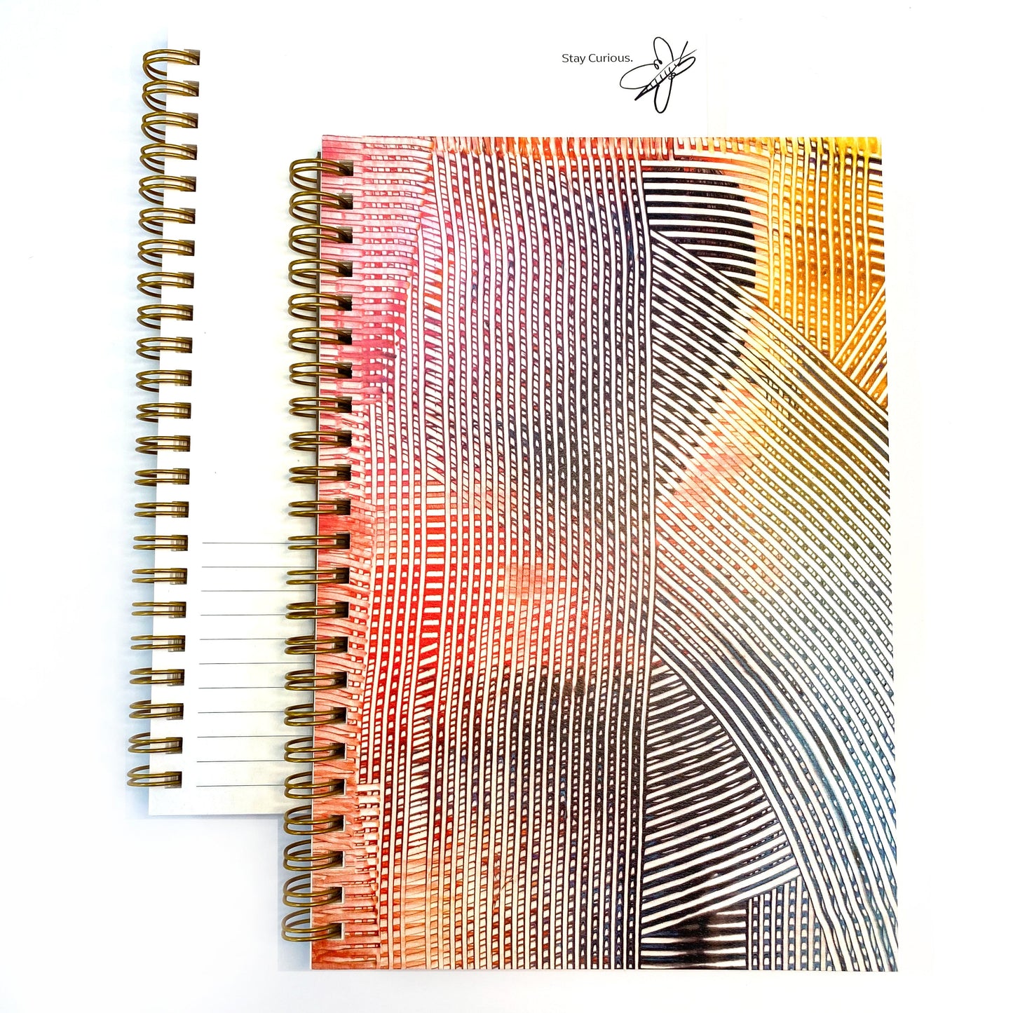 Curves Ahead:Faded Brights No.2-5.5”x8”- Big Ideas Spiral Bound Notebook-Wholesale