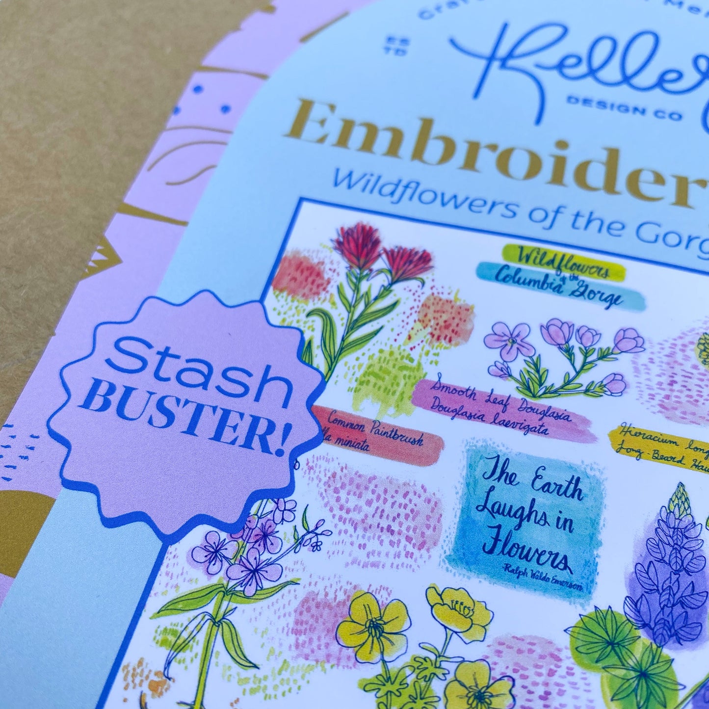 Stash Buster! Wildflowers Embroidery Kit-Wholesale